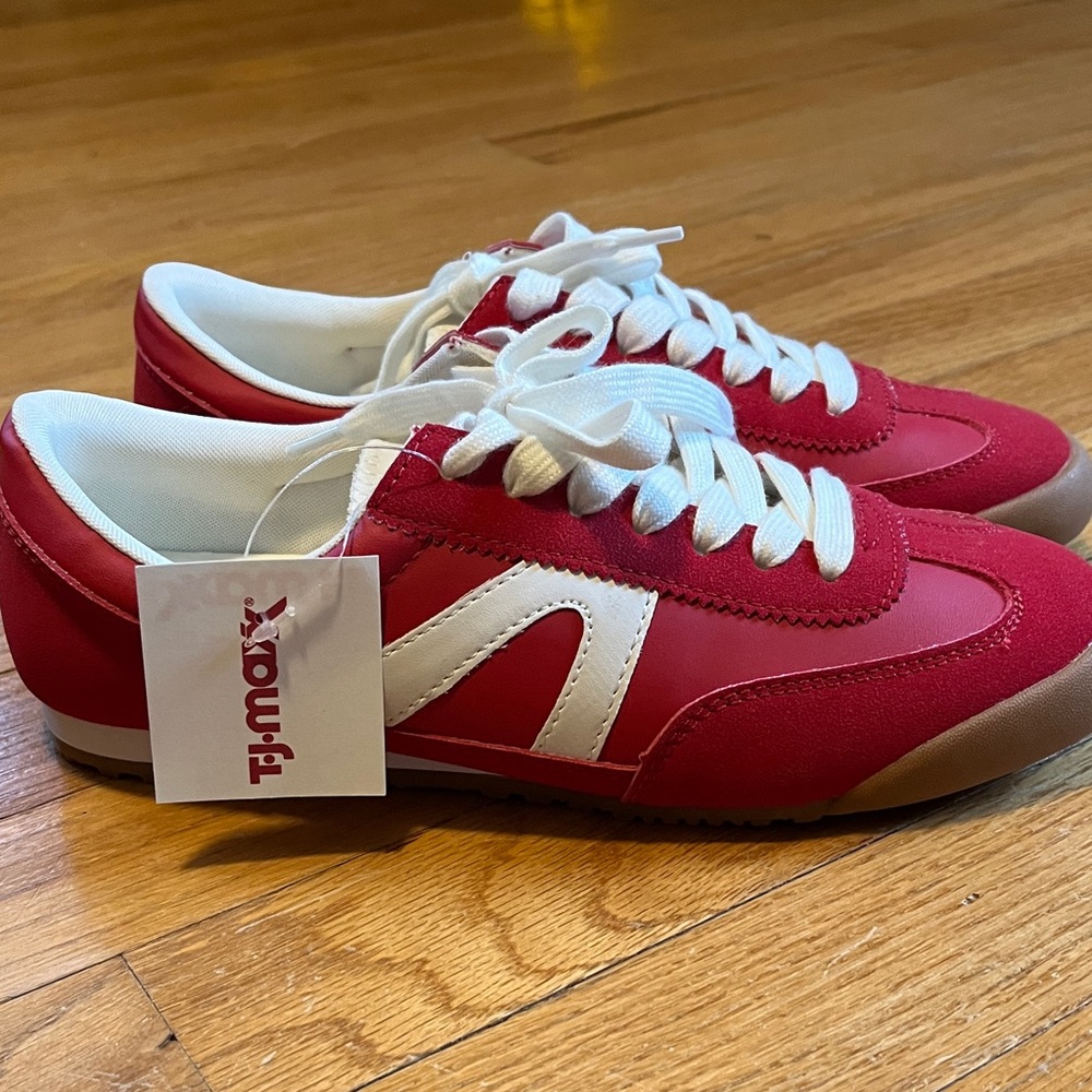 NWT Madden Girl Red and White Sneakers